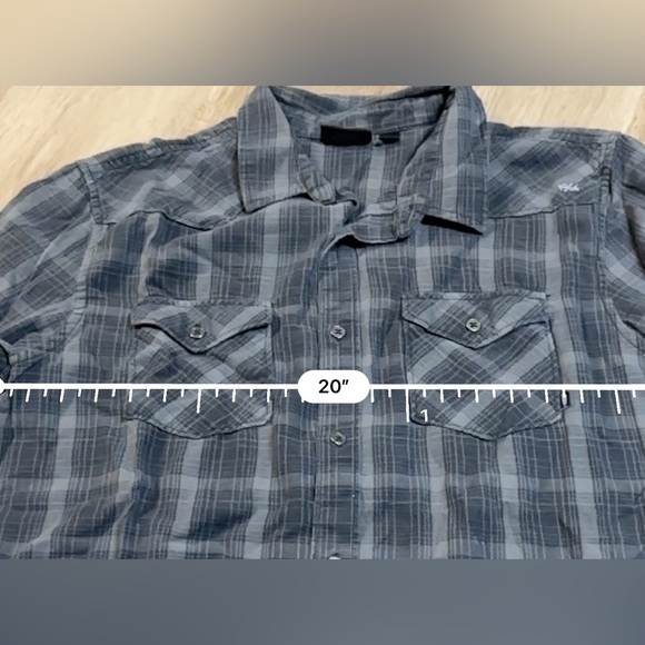 Vans Long Sleeve Flannel Plaid Dark Gray Button Down Size Large - Picture 5 of 6